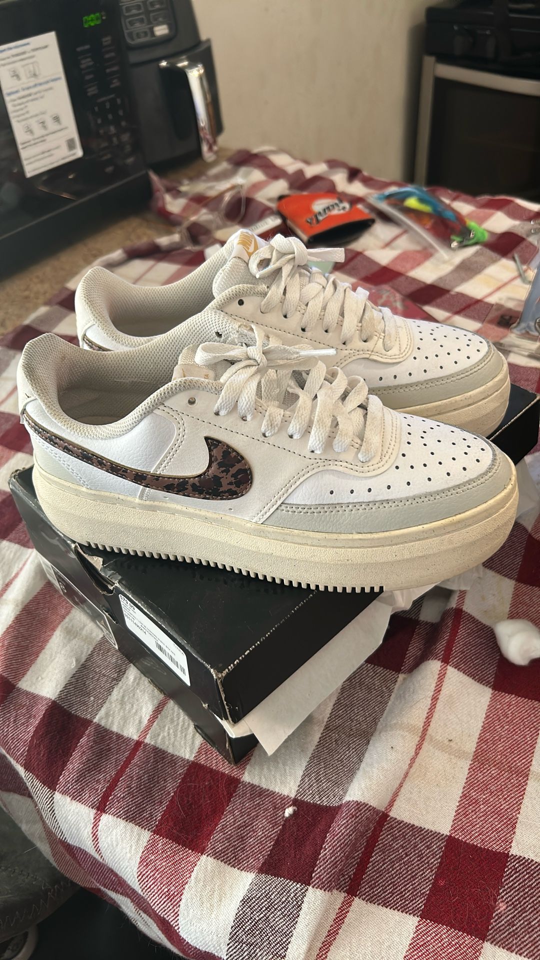 nike court vision alta lows leopard
