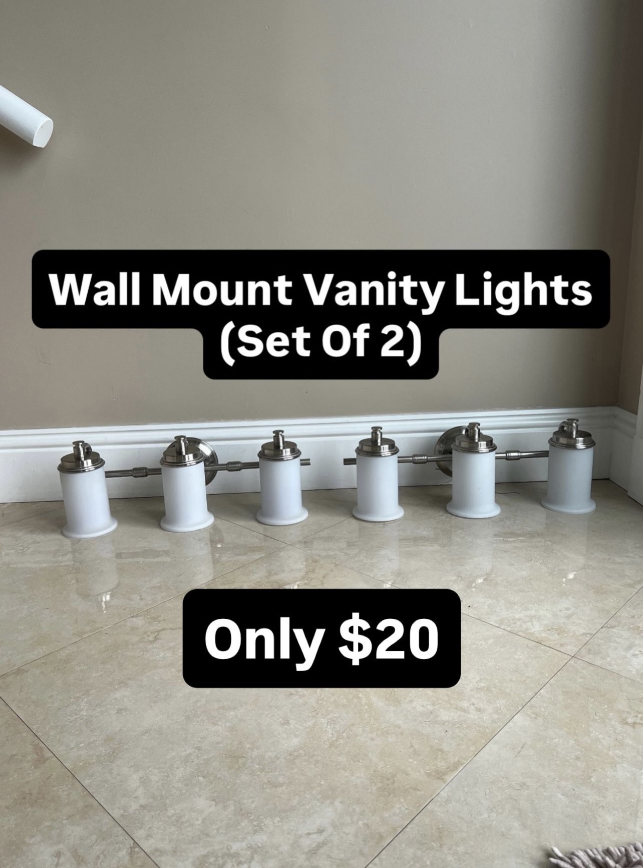 Wall Mount Vanity Lights (Set Of 2) Pickup Today Available
