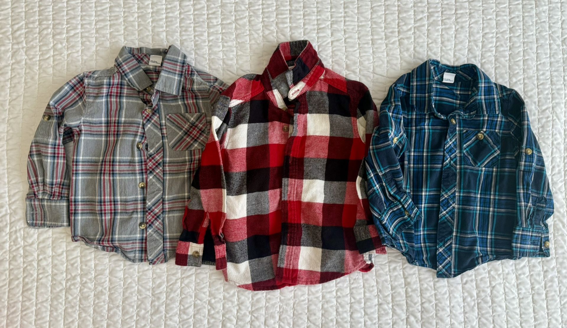 Boys Toddler Size 2T Button Down Shirt Flannel Fall Winter