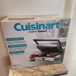 Cuisinart 5-in-1 Grill Griddler Panini Maker Set  Nonstick Plate New In Box