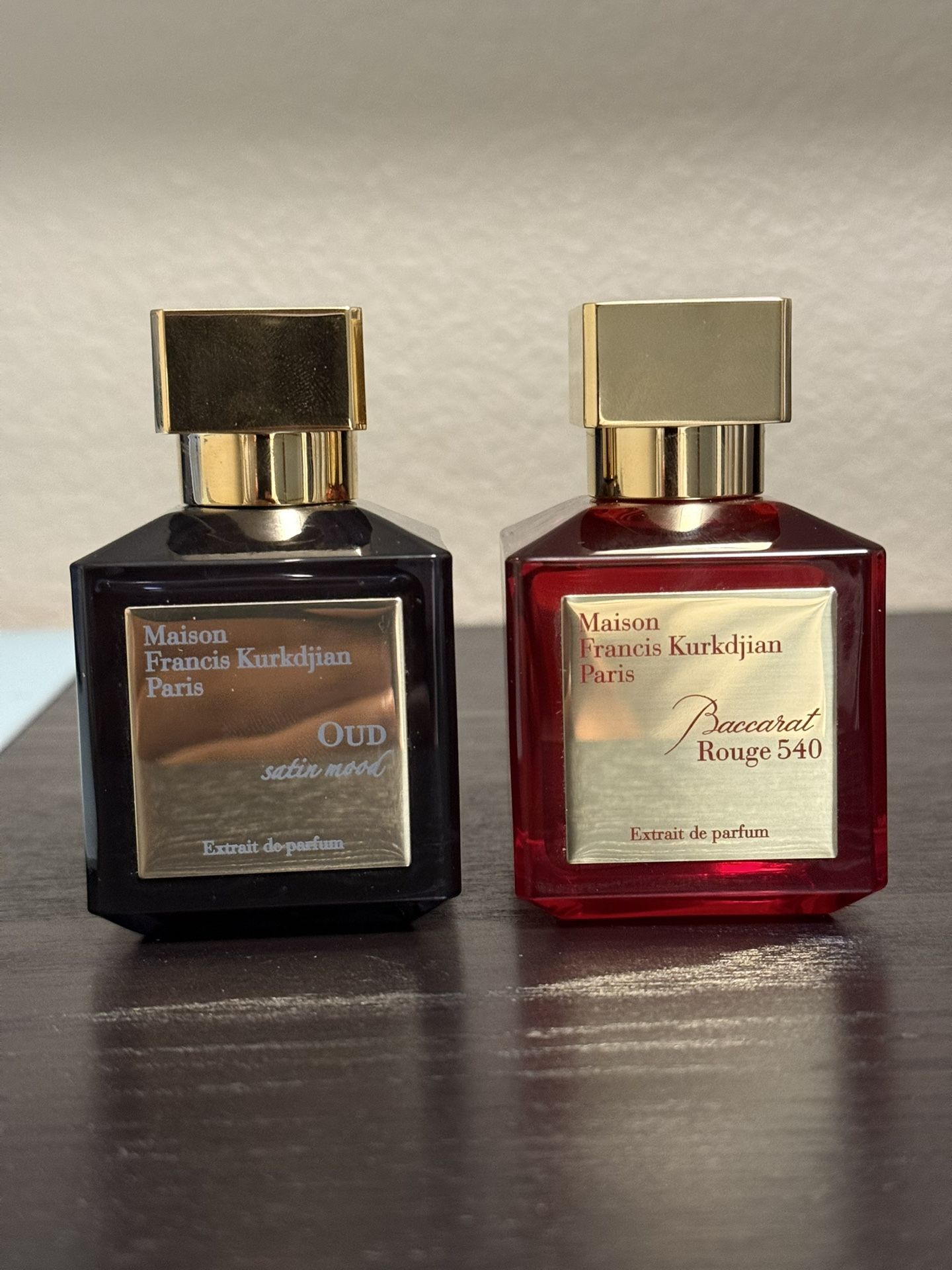 Baccarat Rouge Extrait and Oud Satin Mood Extrait