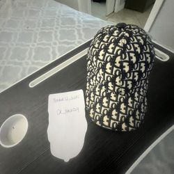 Dior Oblique Leather Trimmed Hat 