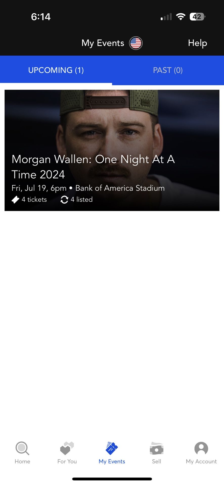 4 x Morgan Wallen Lower Level Friday, 7/19 Tickets