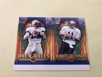 2001 Pacific War Room #18 Drew Brees RC Football Card Promo Sheet