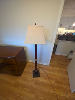 5ft tall wooden lamp