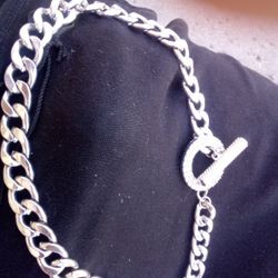 silver choker necklace 