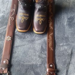 Leather Boots And Belts  From Mexico 