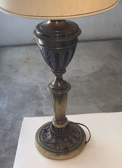 Heavy Brass Table Lamp 37.5"
