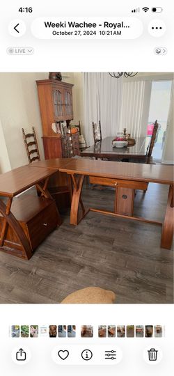 Wood corner desk 3 pieces