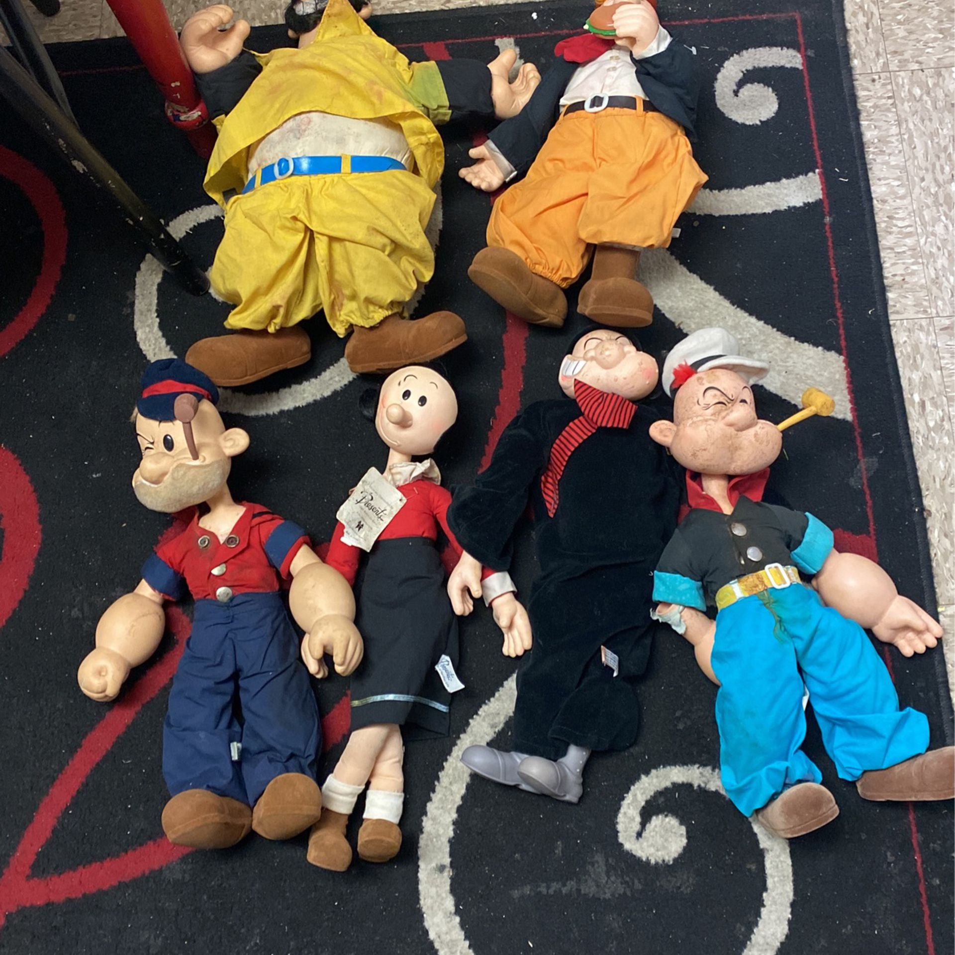 Vintage doll collection Popeye the sailor man And Friends 