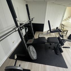 Bench Press Machine With Bicep curls And Ham curls 