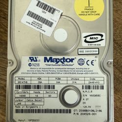 Vintage Maxtor 20GB Internal Hard Drive - IDE/PATA - Tested/Pulled from Compaq