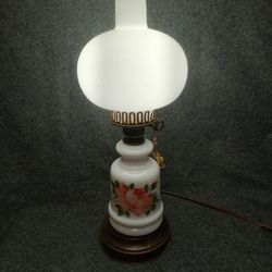 Authentic Antique Milk Glass Lamp