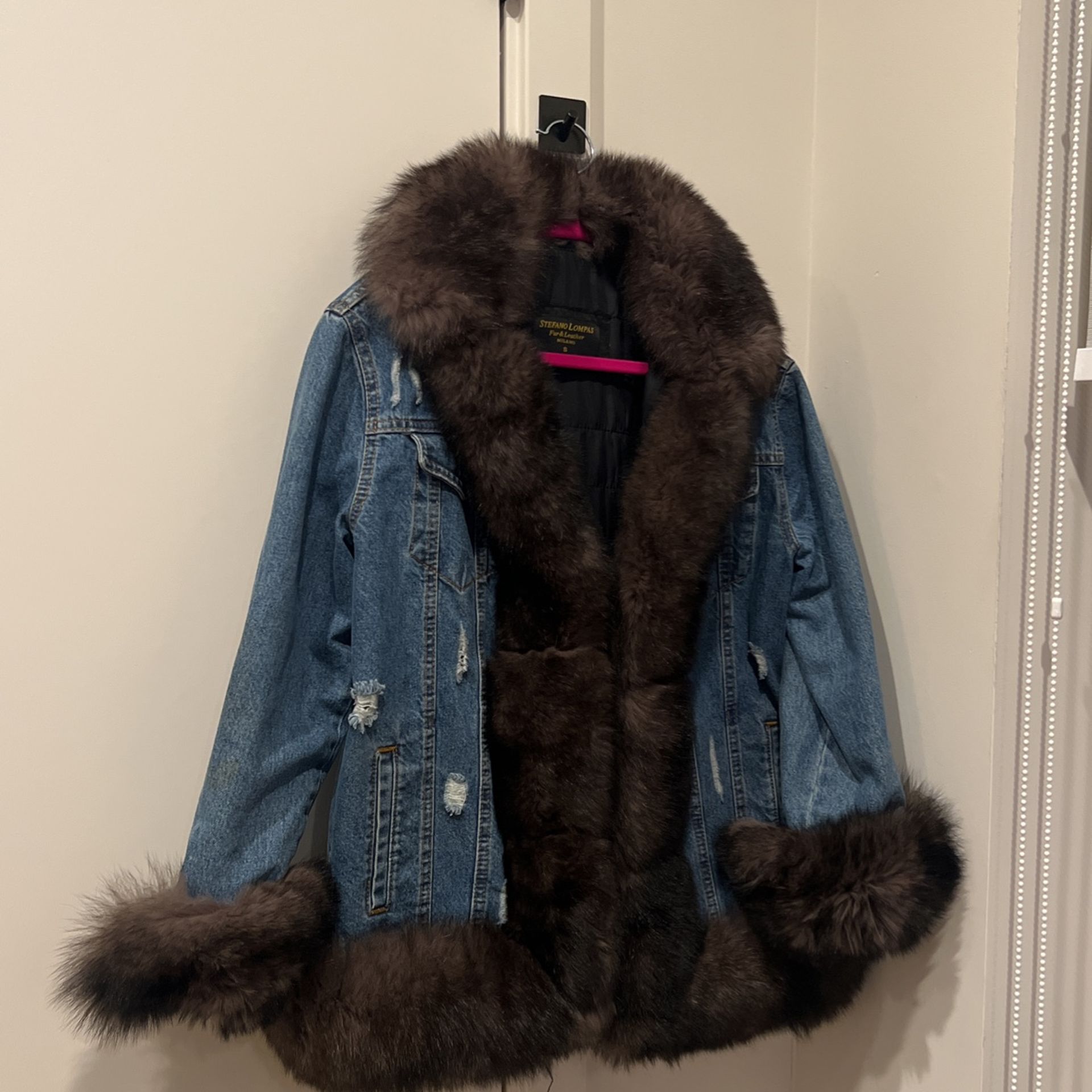 Real Fur Denim Jacket