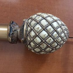 Long Gold Curtain Rod