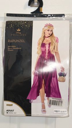 Disney Rapunzel Costume, Adult Small: 4-6