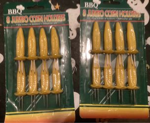 KITCHEN UTENSILS - TWO PACKAGES OF CORN HOLDERS – NEW  UNOPENED PACKAGES