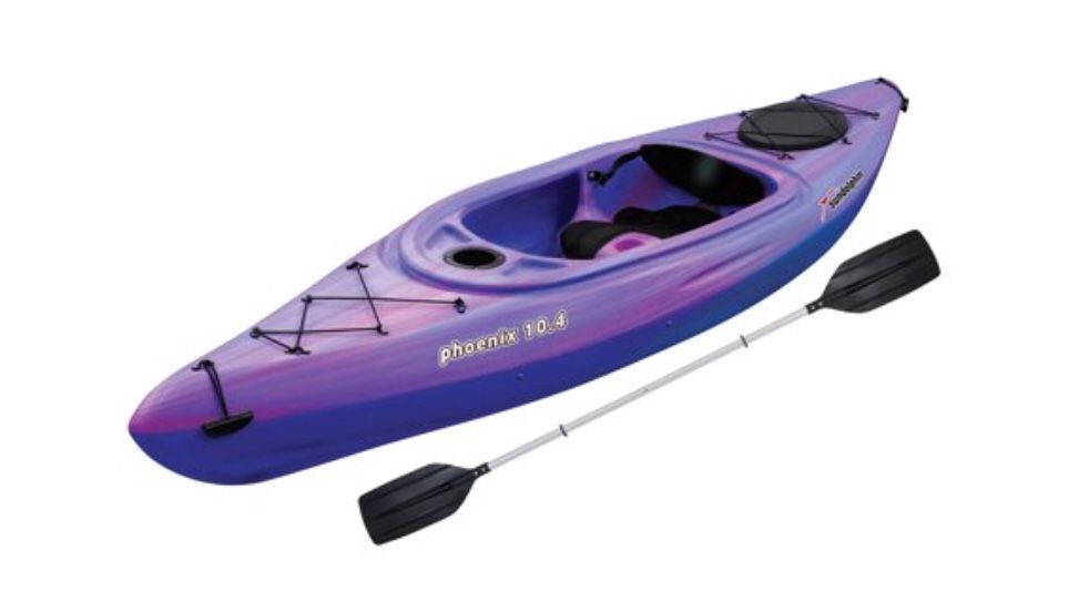Sun Dolphin Phoenix 10.4 Sit-in Kayak Pink/Purple, Paddle Included