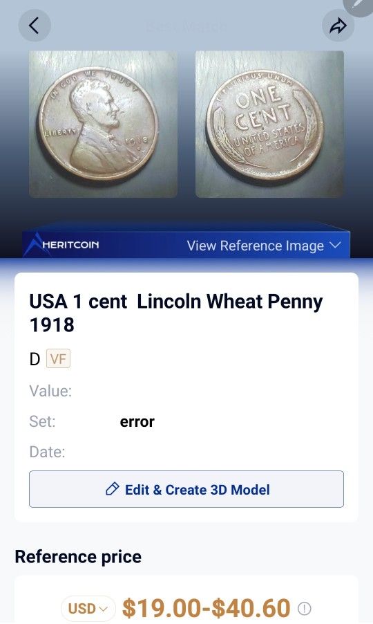 1918 D Penny Beautiful Coin