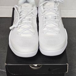 Nike Kobe 8 Protro Low "Halo" Triple White FJ9364-100 Size 8.5M/10W New