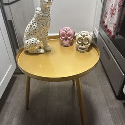 Round Gold Side Table