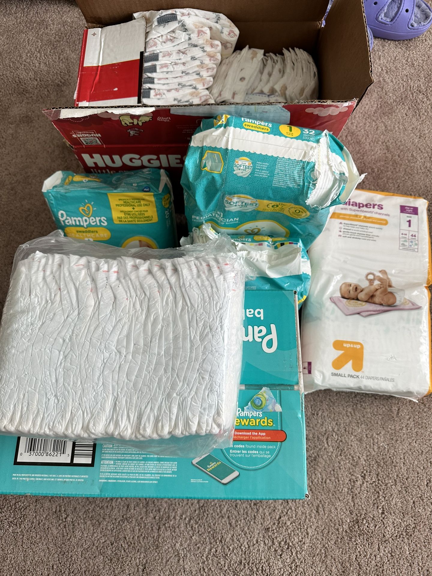Baby Size 1 & 2 Diapers 