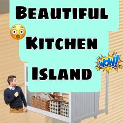 Kitchen Island  With Table (NEW)