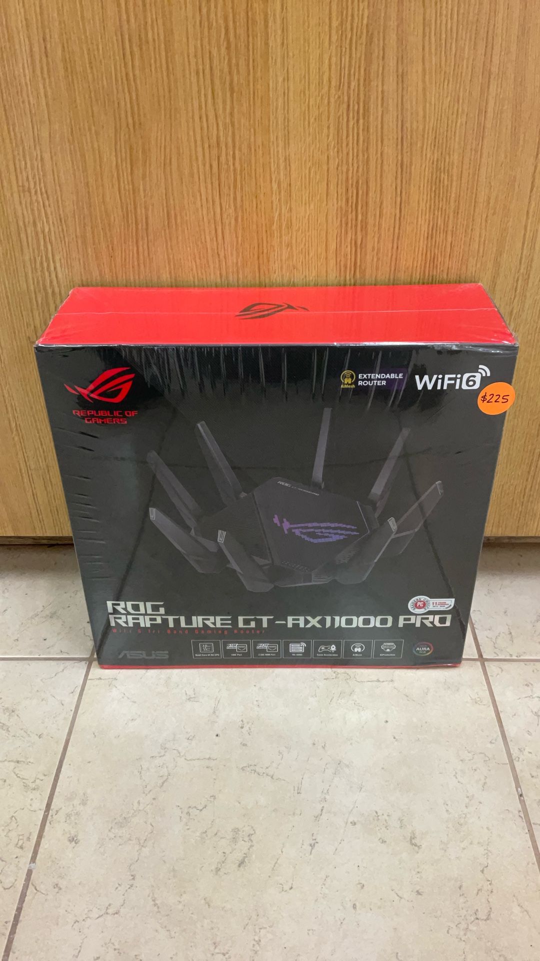 ASUS REPUBLIC OF GAMERS ROG RAPTURE GT-AX11000 PRO WIFI 6 TRI-BAND GAMING ROUTER.