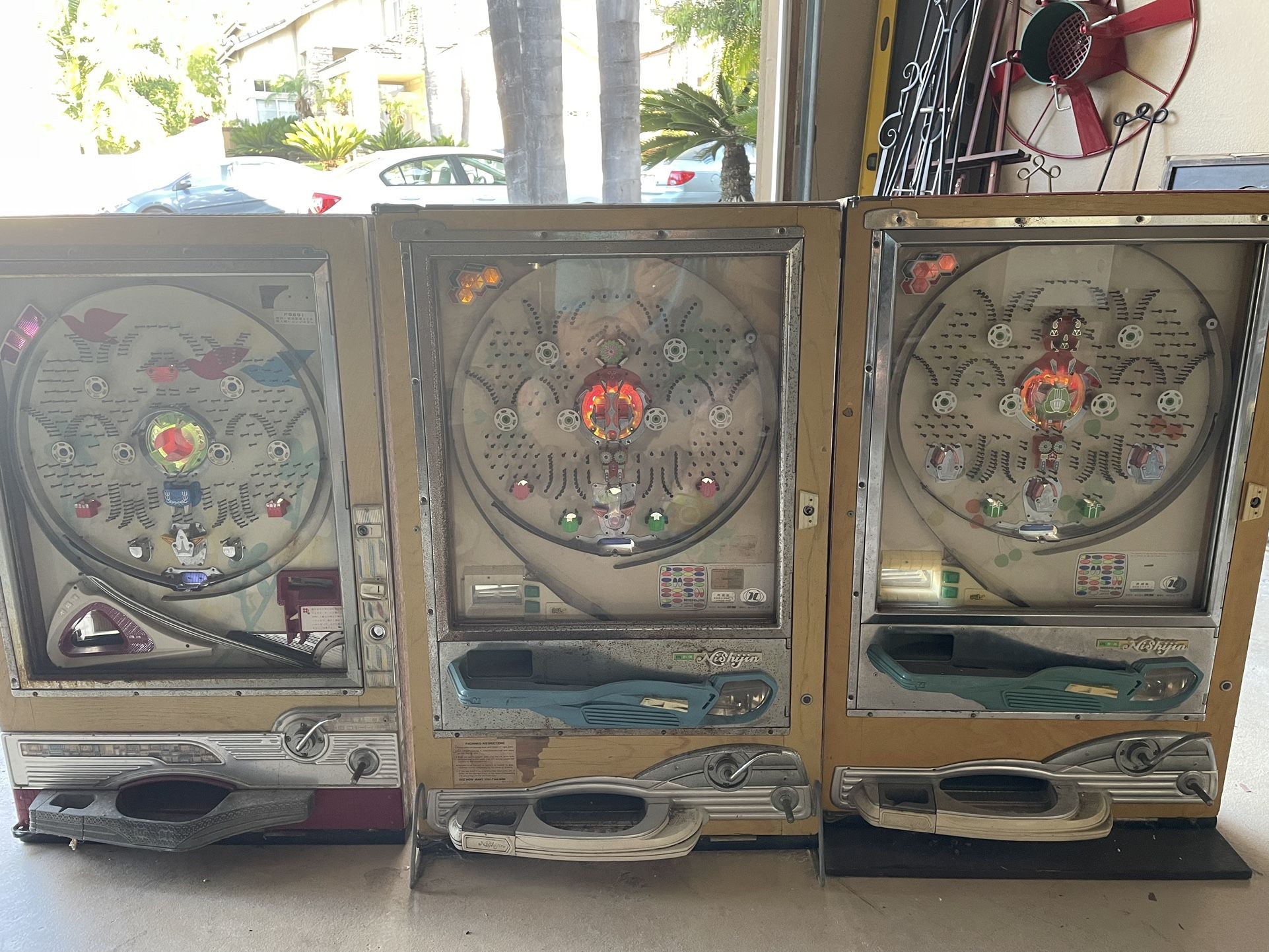 3 Vintage Japanese Pachinko Machines