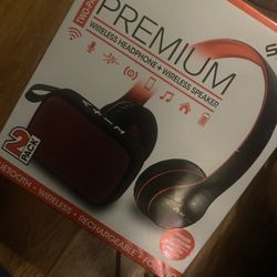 Sentry duo Bluetooth folding wireless headphones and cloth wireless speaker 