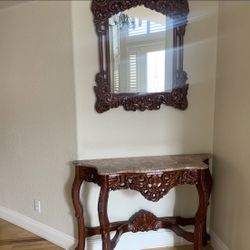 Entryway Table and Mirror