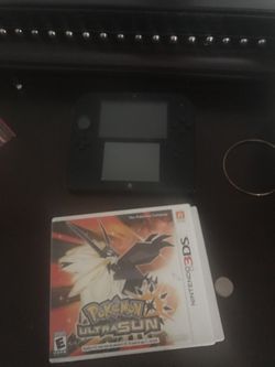 2DS with Pokémon Sun and Pokémon Ultra Sun