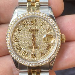 Rolex Datejust 36mm 18k/SS Mint Full Set Buy Sale Trade Gold Coins 14k 24k Cuban Jesus 