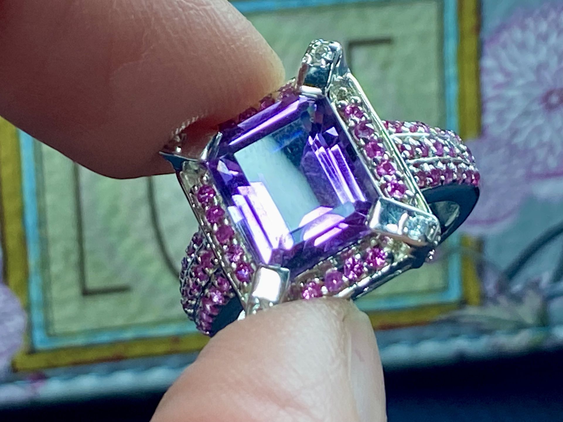 RUBY, AMETHYST & STERLING Ring