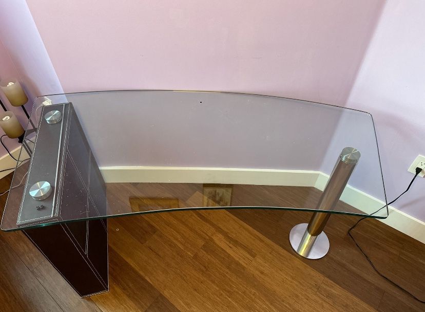 Thick Glass Table Desk