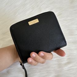 Kate Spade Black Saffiano Leather Full Zip Wallet