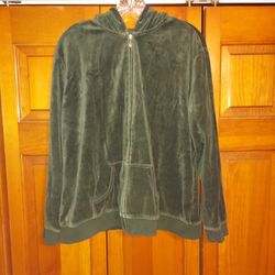 WOMENS XL NEW YORK & COMPANY SPORT ZIP-UP HOODIE SWEATSHIRT 