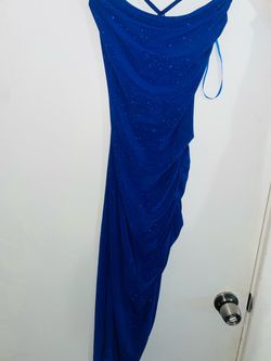 Madison Glitter Formal Dress – Cowl Neck & Slit