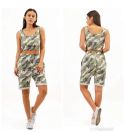Medium camouflage shorts set