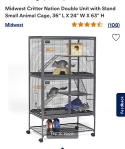 6ft chinchilla/hamster, gerbil or rabbit cage
