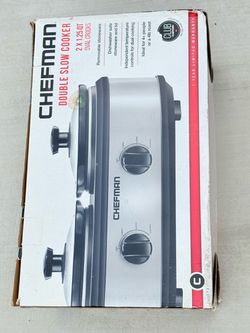Chefman Double Slow Cooker 2x1.25 Qt