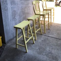 Well Made Wooden Bar Stools 