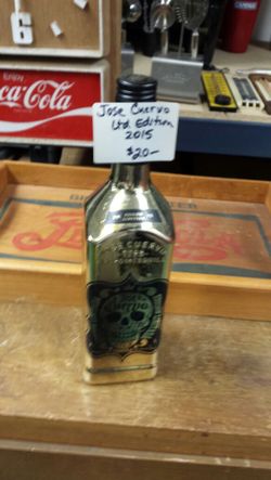 Collectors edition gold Jose Cuervo empty bottle