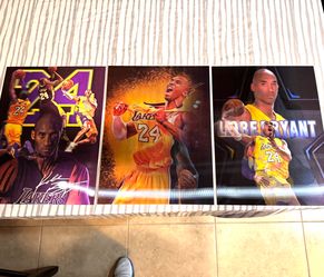 Kobe, Michael, LeBron 3D posters NEW 12x16