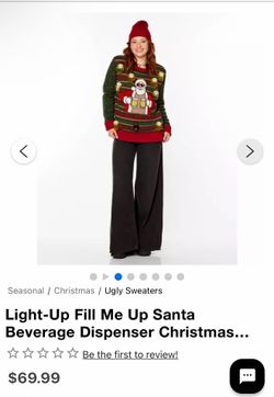 Light-Up Fill Me Up Santa Beverage Dispenser Christmas