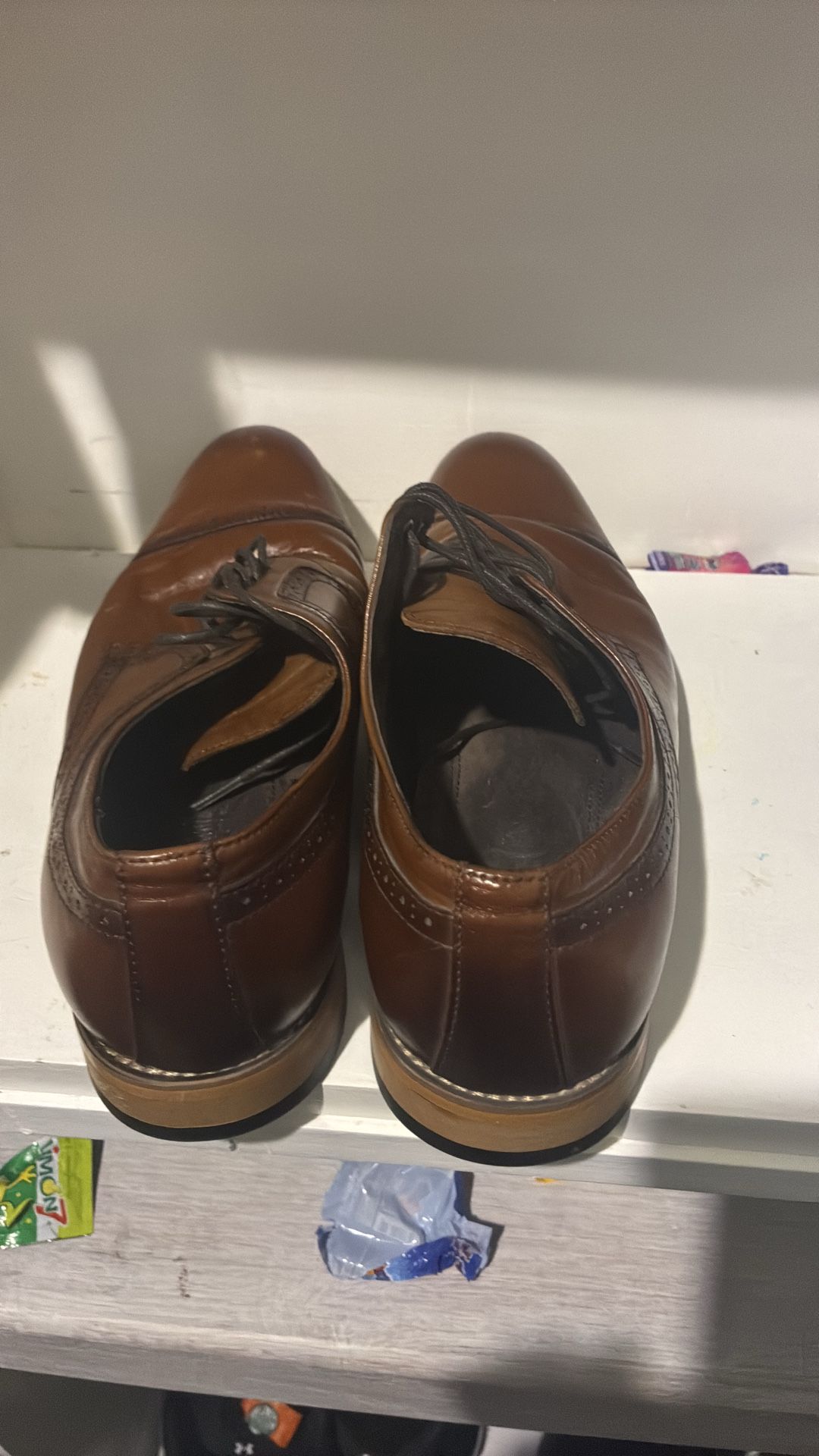 Shoes Stacy Adams Dickinson Cap Toe Oxford Cognac Leather