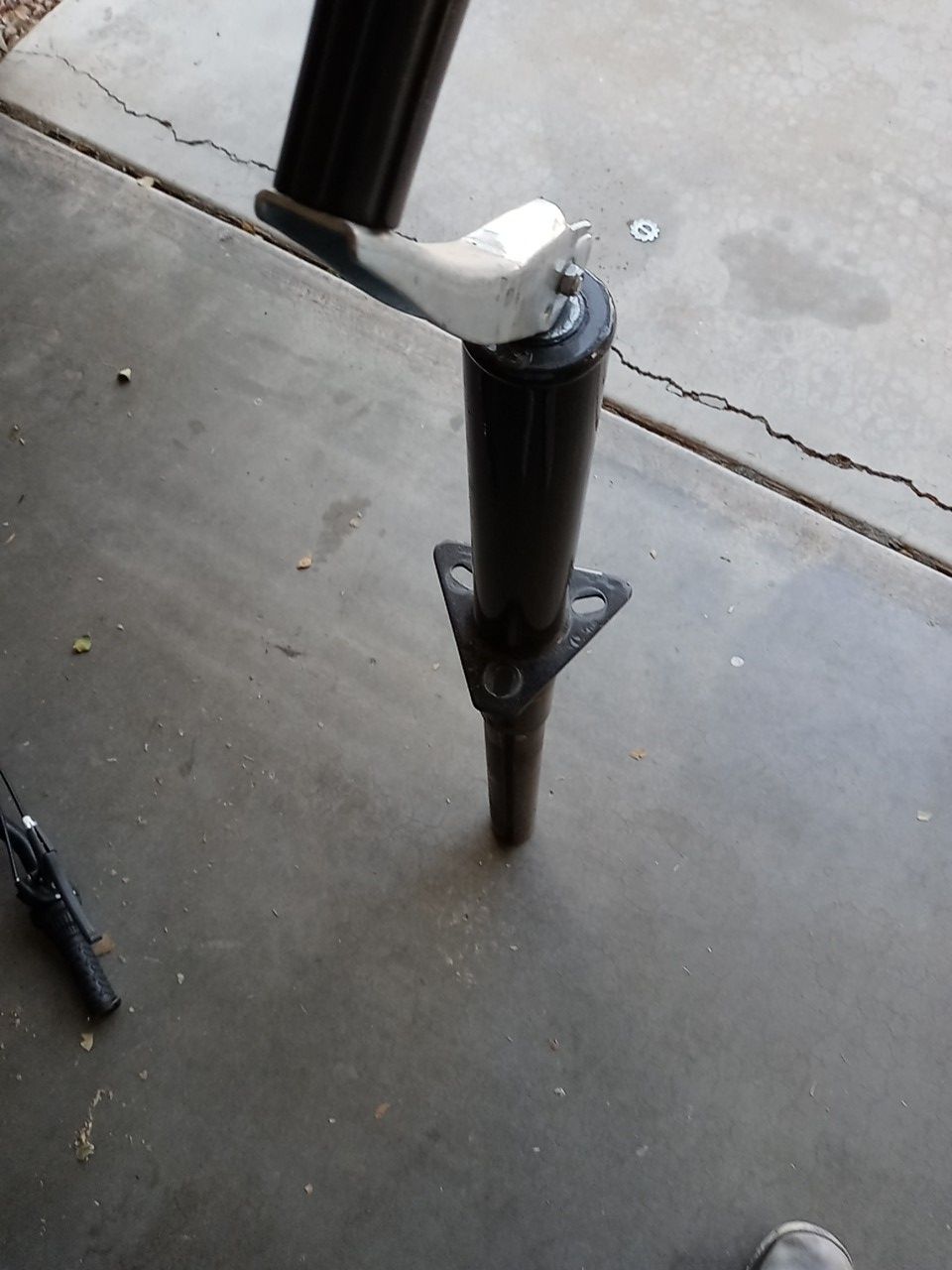 Trailer lights and lift post for the front of trailer