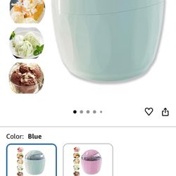 New-Small Home Mini Ice Cream Maker, Personal Ice Cream Maker Mini, Frozen Fruit Ice Creams Makers, Quick 15-Minute with One-Touch Control for Family 