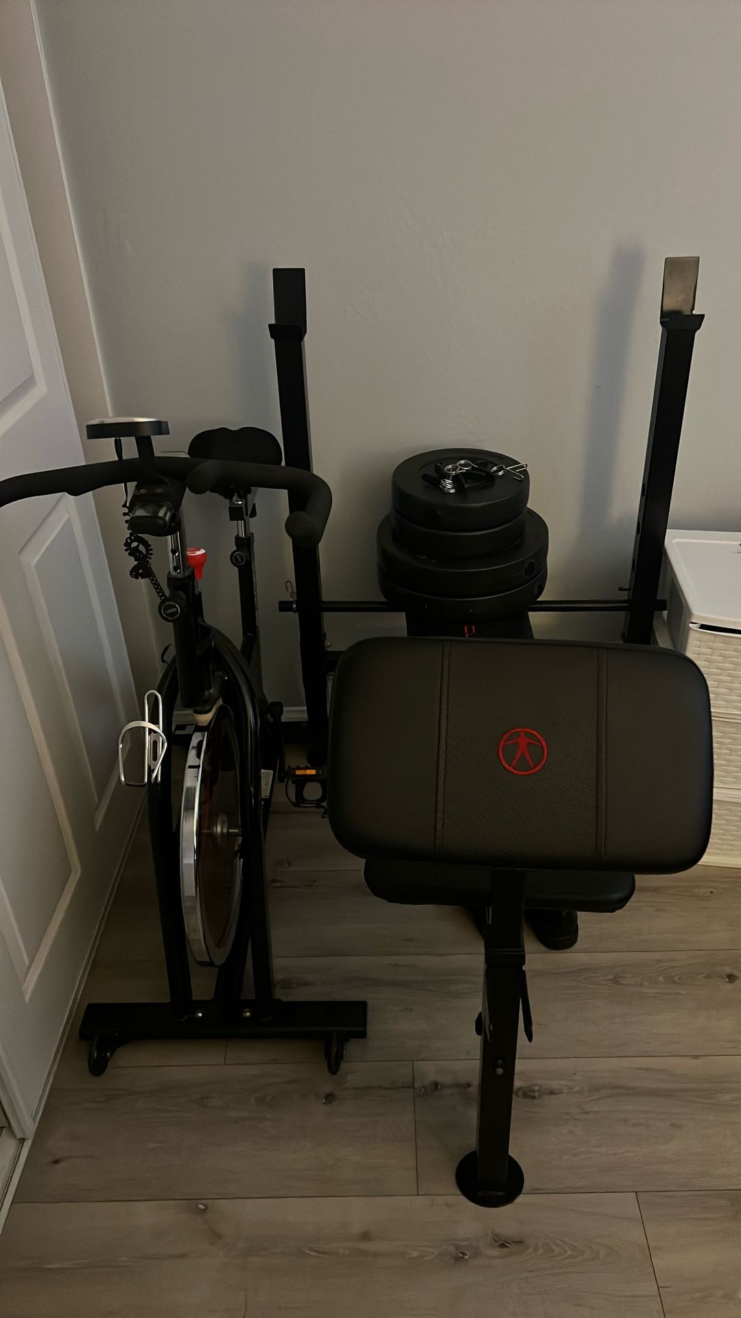 Exercise Bike And A Workout Bench