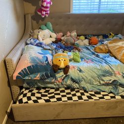 Full Bed With Twin Trundle. 